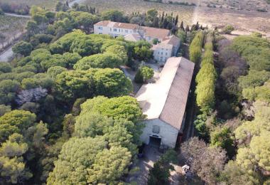 vente de domaine viticole proche de la mer vue aérienne