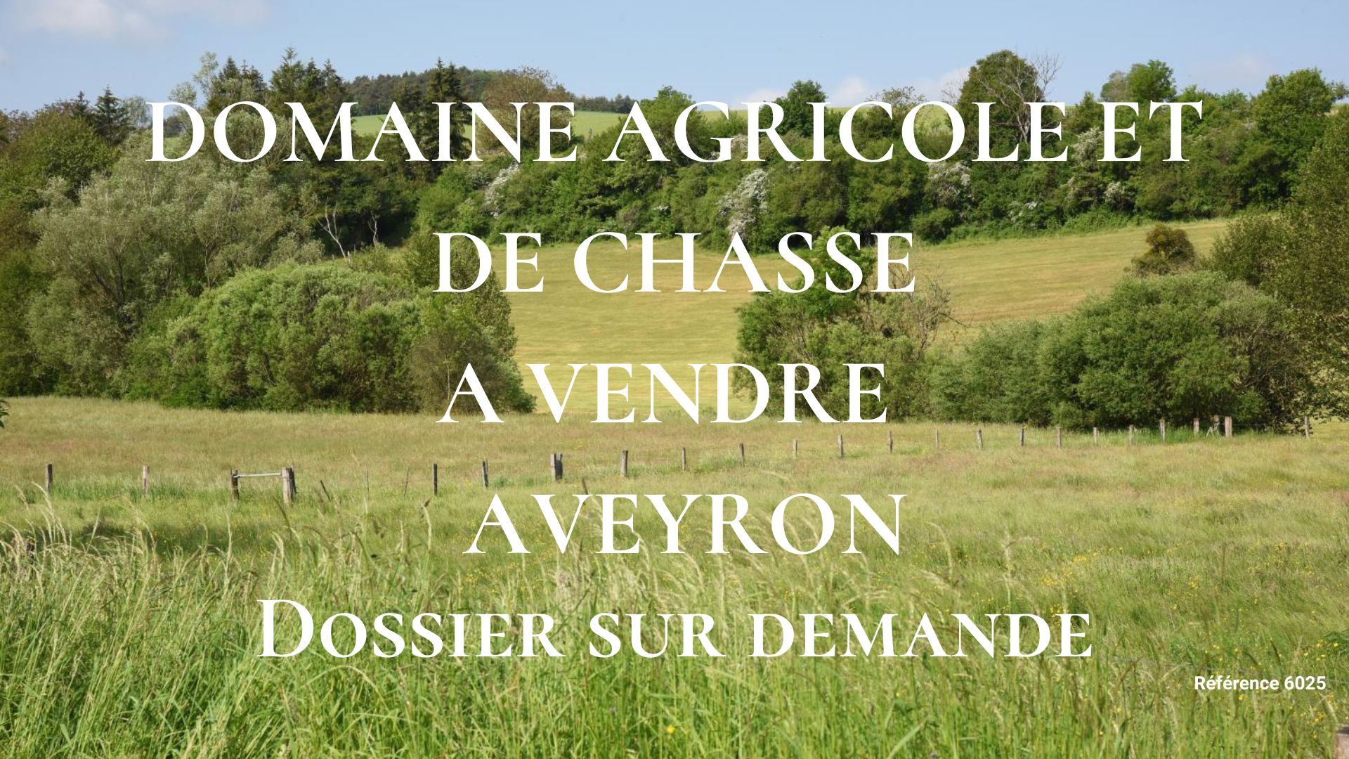 Domaine de chasse Aveyron à vendre