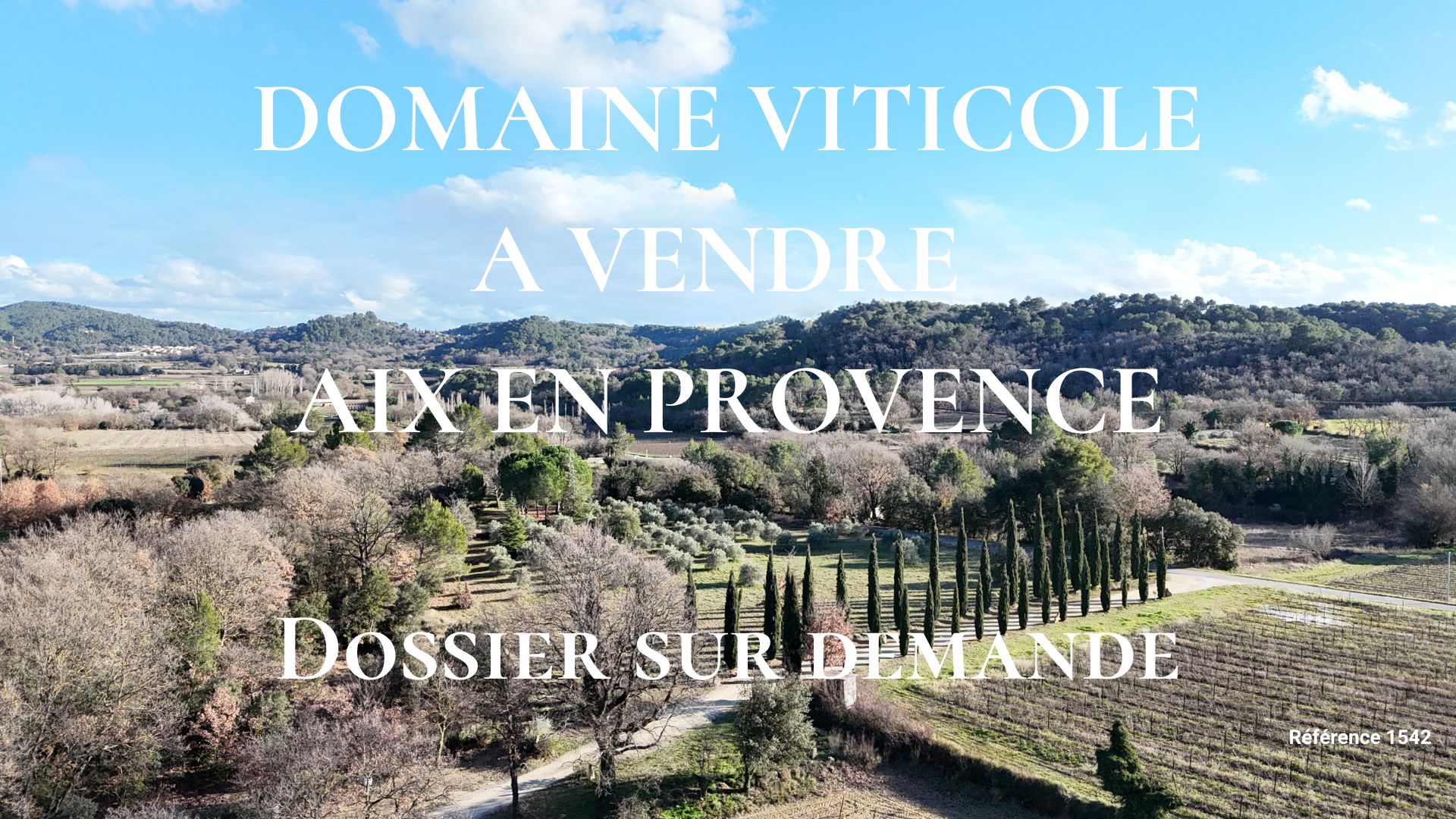 Domaine viticole à vendre Aix en Provence